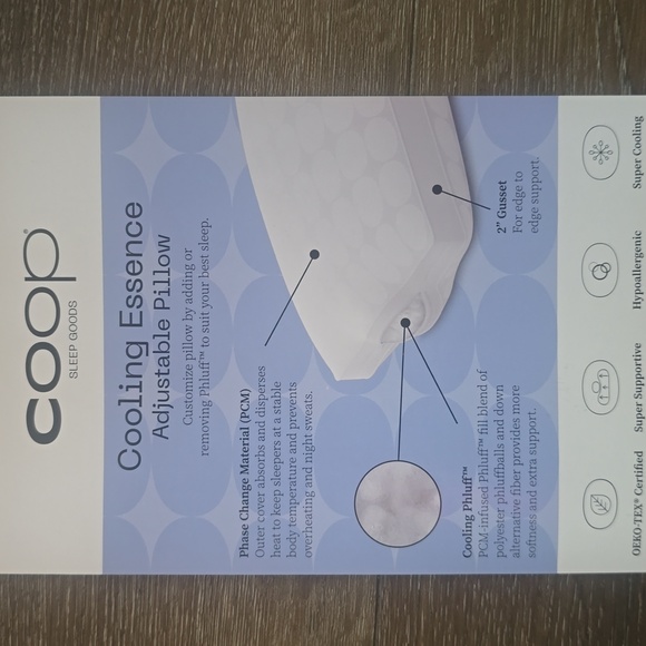 Coop Home Goods Essence Cooling Down Alternative Pillows Set of 2, Queen Size - Picture 13 of 15